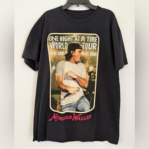 Morgan Wallen One Night at a Time World Tour Black T-Shirt Size Large A880
